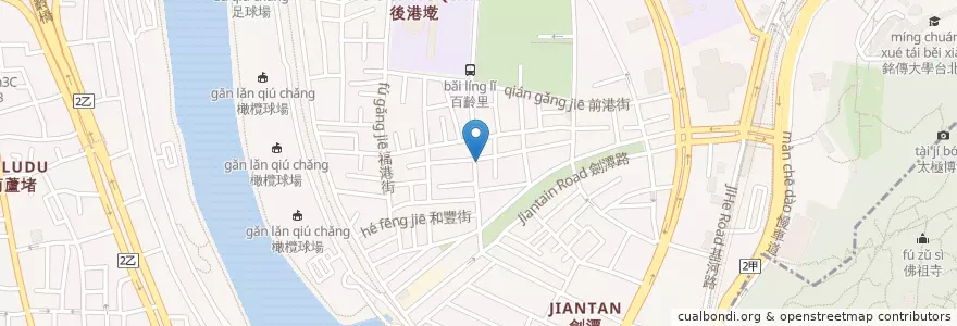 Mapa de ubicacion de 春天藥妝 en 台湾, 新北市, 台北市, 士林区.