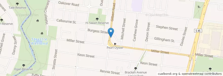 Mapa de ubicacion de Miss Margaret en Australia, Victoria, City Of Darebin.