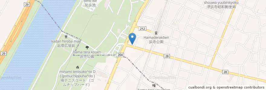 Mapa de ubicacion de 宮川歯科医院 en 日本, 大阪府, 堺市, 西区.