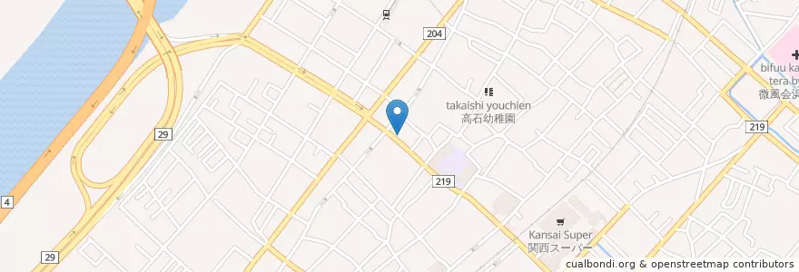 Mapa de ubicacion de 吉村小児科 en 日本, 大阪府, 高石市.