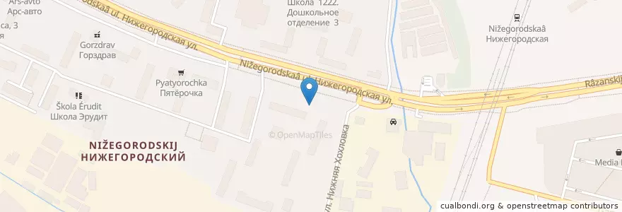 Mapa de ubicacion de Почта Банк en Rússia, Distrito Federal Central, Москва, Юго-Восточный Административный Округ.
