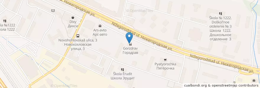 Mapa de ubicacion de Донер №1 en Rússia, Distrito Federal Central, Москва, Юго-Восточный Административный Округ, Нижегородский Район.