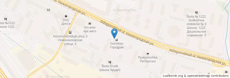 Mapa de ubicacion de Столички en Rusia, Distrito Federal Central, Москва, Юго-Восточный Административный Округ, Нижегородский Район.