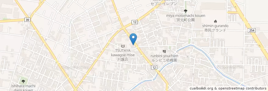 Mapa de ubicacion de 川越警察署神明町交番 en Jepun, 埼玉県, 川越市.