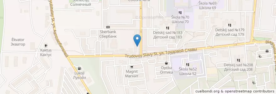 Mapa de ubicacion de Социальная аптека en Russia, South Federal District, Krasnodar Krai, Krasnodar Municipality.