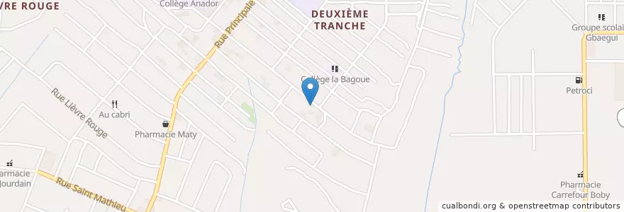 Mapa de ubicacion de Le Live en Ivoorkust, Abidjan, Yopougon.