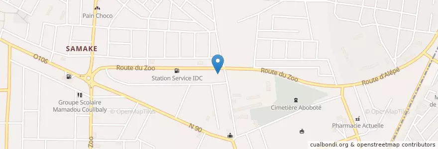 Mapa de ubicacion de Pharmacie Monastère en Costa Do Marfim, Abidjan, Abobo.
