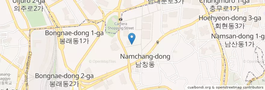 Mapa de ubicacion de 칼국수거리 en Korea Selatan, 서울, 중구.
