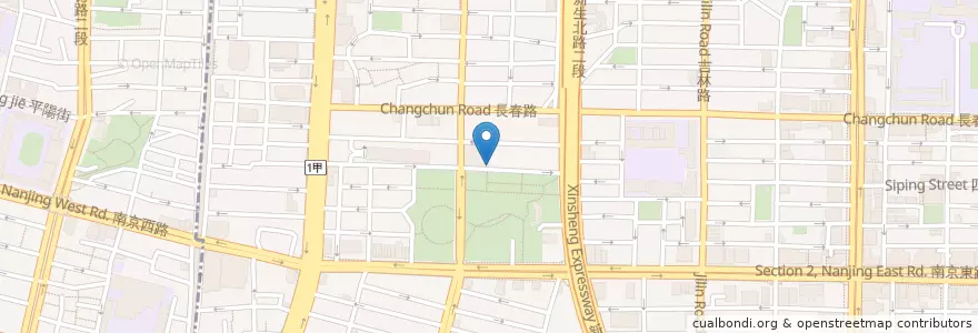 Mapa de ubicacion de 星巴克 en تایوان, 新北市, تایپه, 中山區.