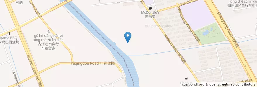 Mapa de ubicacion de 下城消防大队 en China, Zhejiang, Hangzhou, Xiacheng, 朝晖街道.