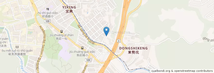Mapa de ubicacion de 宜興福德宮 en تايوان, تايبيه الجديدة, تايبيه, 汐止區, 南港區.