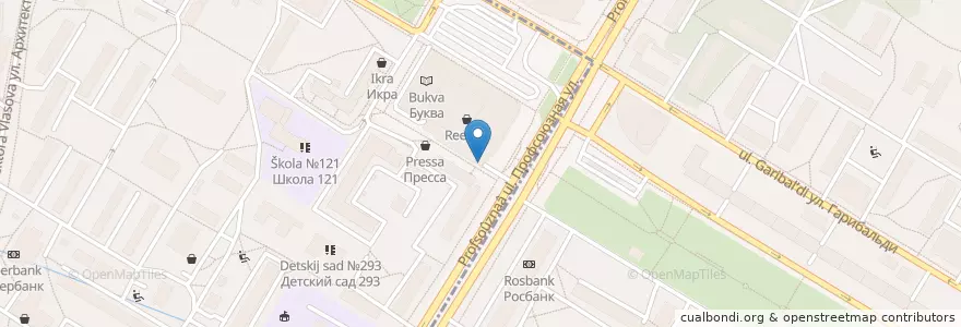 Mapa de ubicacion de Kripto en Rússia, Distrito Federal Central, Москва, Юго-Западный Административный Округ, Район Черёмушки.