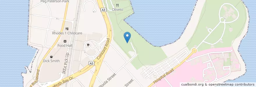 Mapa de ubicacion de Kokoda Cafe en Australië, Nieuw-Zuid-Wales, Sydney, City Of Canada Bay Council.