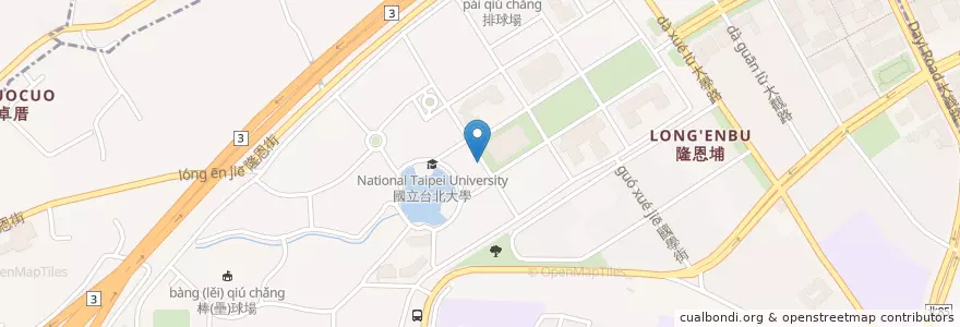 Mapa de ubicacion de 臺北大學(資訊中心) en تایوان, 新北市, 三峽區.