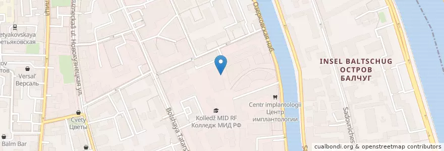 Mapa de ubicacion de Coffee Point en Rússia, Distrito Federal Central, Москва, Центральный Административный Округ, Район Замоскворечье.