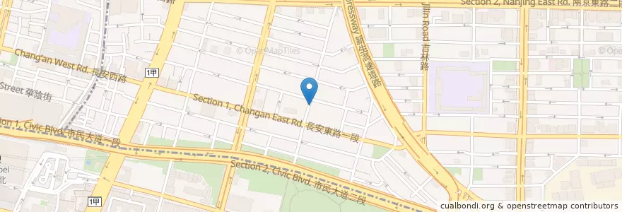 Mapa de ubicacion de 又一村 en تايوان, تايبيه الجديدة, تايبيه, 中山區.