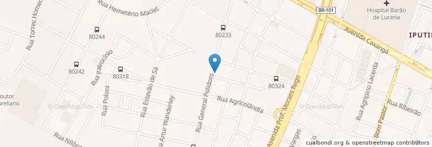 Mapa de ubicacion de Bar do Ricardo en Brésil, Région Nord-Est, Pernambouc, Região Geográgica Imediata Do Recife, Região Geográfica Intermediária Do Recife, Região Metropolitana Do Recife, Recife.