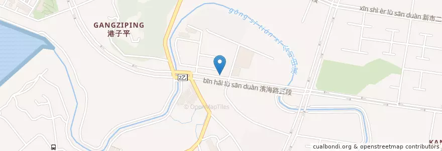 Mapa de ubicacion de 台北海洋科技大學 en Taiwán, Nuevo Taipéi, 淡水區.