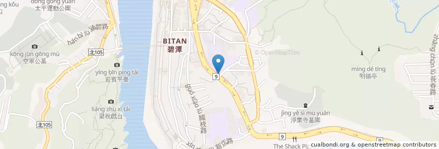 Mapa de ubicacion de Wenshan Junior High School en Taiwan, New Taipei, Xindian District.