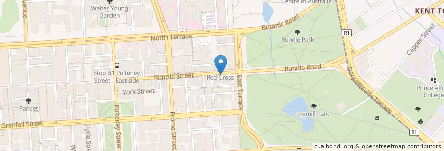 Mapa de ubicacion de Chopstix on Rundle en Австралия, Южная Австралия, Adelaide, Adelaide City Council.