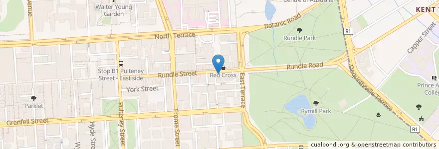 Mapa de ubicacion de Toyama en أستراليا, جنوب أستراليا, Adelaide, Adelaide City Council.