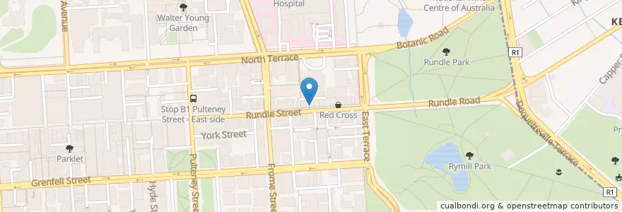 Mapa de ubicacion de Schnithouse en Australie, Australie Méridionale, Adelaide, Adelaide City Council.