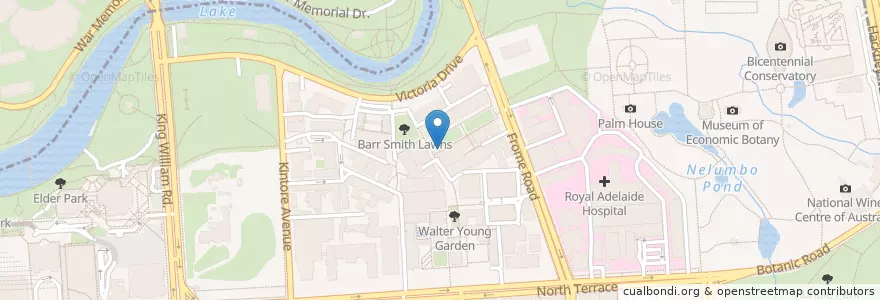 Mapa de ubicacion de Aroma Cafe en Australien, Südaustralien, Adelaide, Adelaide City Council.