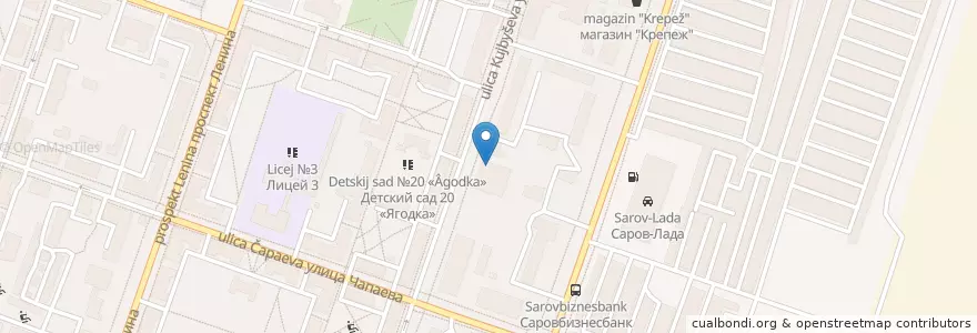 Mapa de ubicacion de Зоовет en Rusia, Приволжский Федеральный Округ, Óblast De Nizhni Nóvgorod, Городской Округ Саров.
