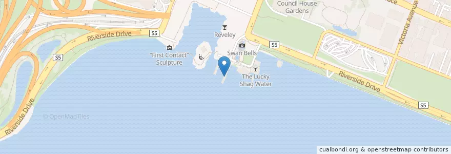 Mapa de ubicacion de Catalina Adventures and Red Baron Seaplanes en Australië, West-Australië, City Of Perth.