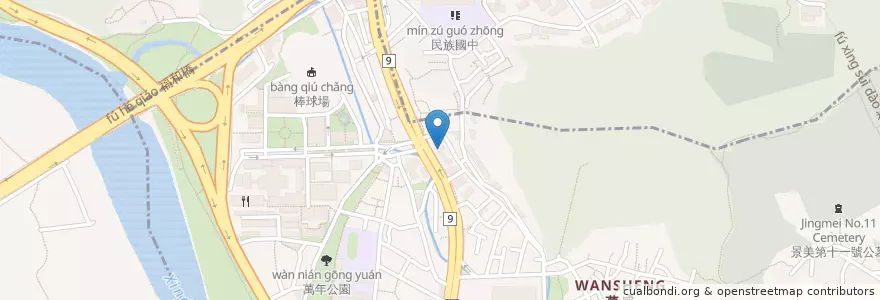 Mapa de ubicacion de 吳明珠中醫診所 en تايوان, تايبيه الجديدة, تايبيه, 文山區.