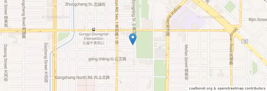 Mapa de ubicacion de 403台中市西區中興街177號Orgasmo Taiwan en Taiwán, Taichung, 西區.