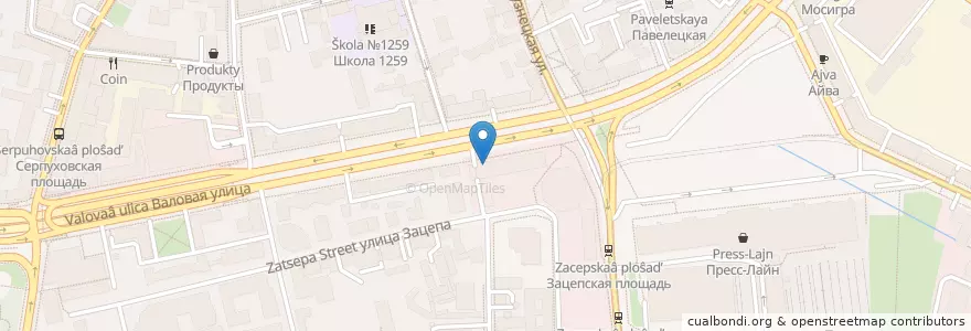 Mapa de ubicacion de Гудман en Rusia, Distrito Federal Central, Москва, Distrito Administrativo Central, Район Замоскворечье.
