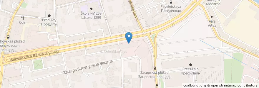Mapa de ubicacion de Ситибанк en Russie, District Fédéral Central, Moscou, Центральный Административный Округ, Район Замоскворечье.