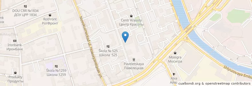 Mapa de ubicacion de Пять звезд на Павелецкой en Russia, Central Federal District, Moscow, Central Administrative Okrug, Zamoskvorechye District.