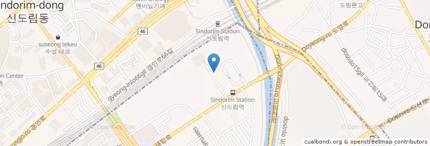 Mapa de ubicacion de McDonald's en Coreia Do Sul, Seul, 구로5동.