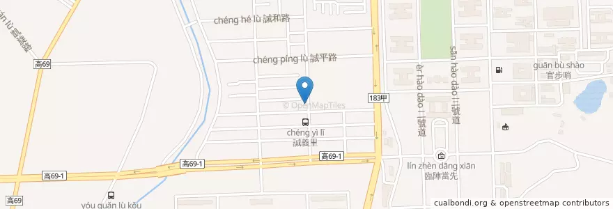 Mapa de ubicacion de 雲湖小館 en Taiwan, Kaohsiung, 鳳山區.