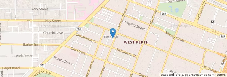 Mapa de ubicacion de Fix Espresso en Australia, Western Australia, City Of Perth.