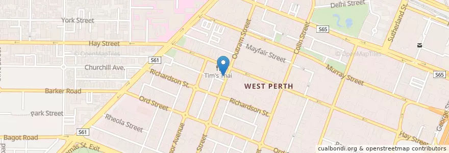Mapa de ubicacion de Epic Espresso en Australia, Western Australia, City Of Perth.