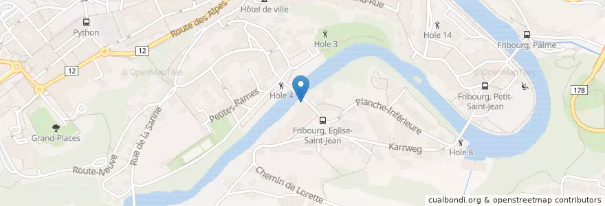 Mapa de ubicacion de La Clef en Schweiz, Freiburg, District De La Sarine, Freiburg.