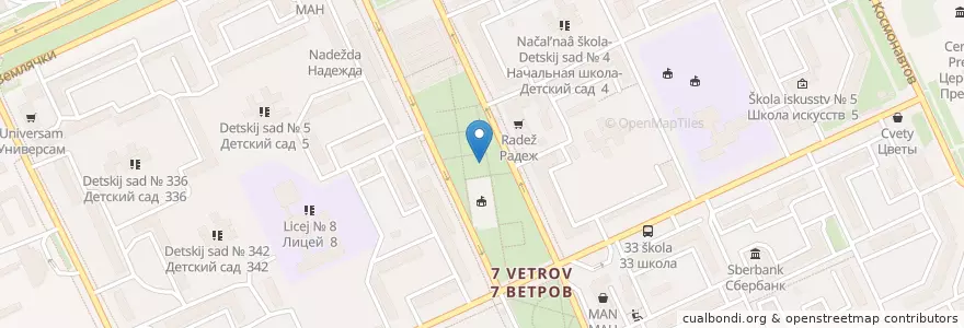 Mapa de ubicacion de Пруд-фонтан en Russie, District Fédéral Du Sud, Oblast De Volgograd, Городской Округ Волгоград.