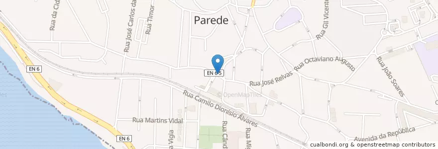 Mapa de ubicacion de Clínica de Medicina Dentária Dr. Marcos Takota en 포르투갈, Área Metropolitana De Lisboa, Lisboa, Grande Lisboa, Cascais.