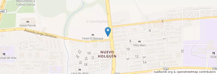 Mapa de ubicacion de "El rápido" en كوبا, Holguín, Holguín.