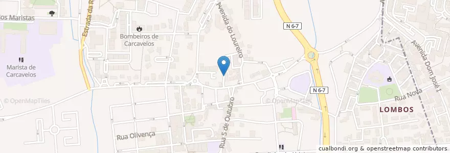 Mapa de ubicacion de Notáveis Pub en ポルトガル, Área Metropolitana De Lisboa, Lisboa, Grande Lisboa, Cascais, Carcavelos E Parede.