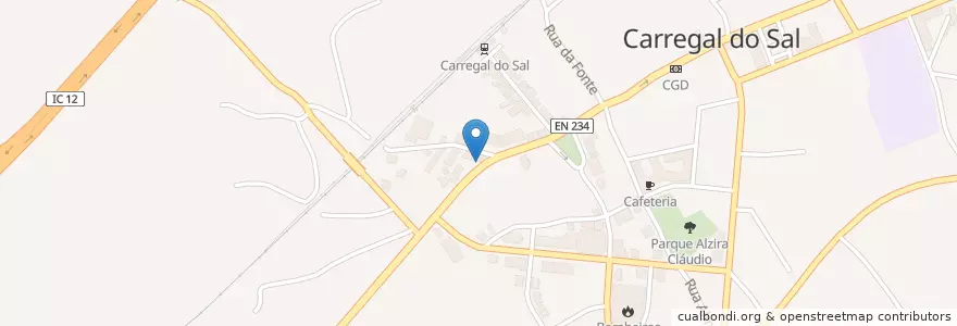 Mapa de ubicacion de Bôla & Companhia en Portogallo, Viseu, Centro, Viseu Dão-Lafões, Carregal Do Sal, Carregal Do Sal.