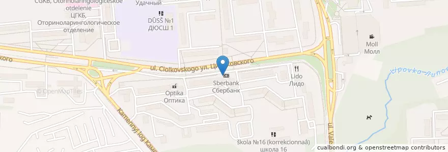 Mapa de ubicacion de Липецк 398054 en روسیه, Центральный Федеральный Округ, Липецкая Область, Городской Округ Липецк.