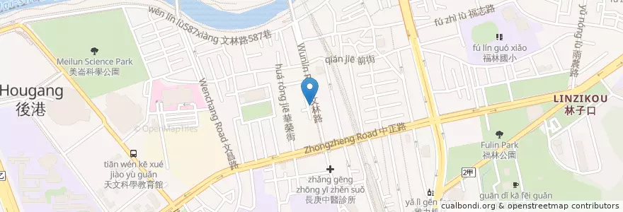 Mapa de ubicacion de 點一杯 金格食品 en Taiwan, Nuova Taipei, Taipei, 士林區.
