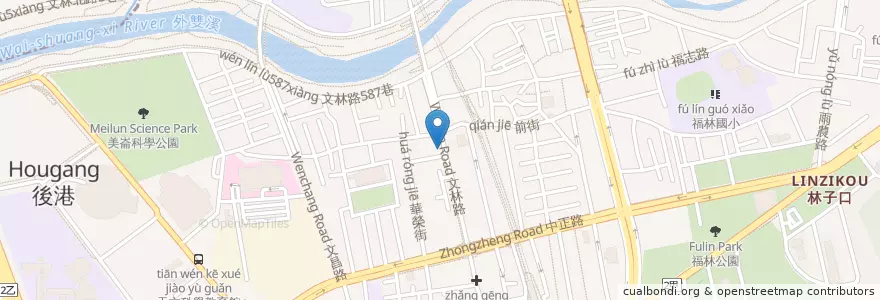 Mapa de ubicacion de 崇生中醫 en تايوان, تايبيه الجديدة, تايبيه, 士林區.