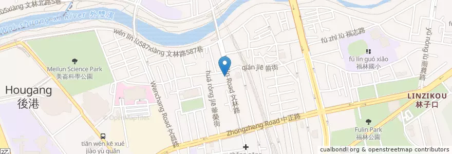 Mapa de ubicacion de 宏生中西藥房 en 타이완, 신베이 시, 타이베이시, 스린 구.