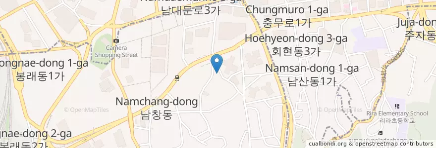 Mapa de ubicacion de 아래향 (중국음식,달인) en 대한민국, 서울, 중구.
