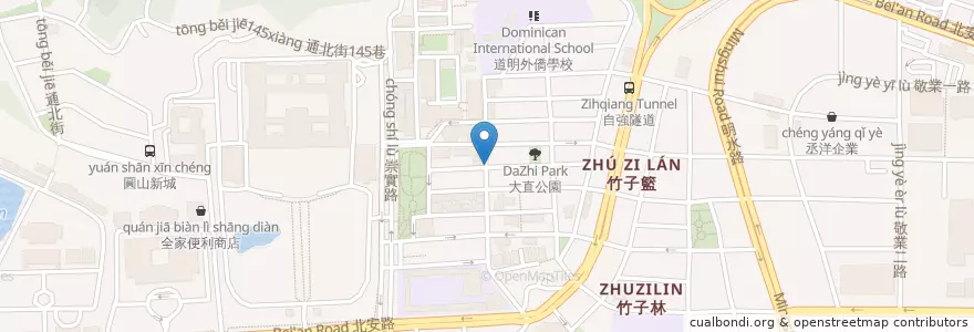 Mapa de ubicacion de 佳佳牛排 en Taiwan, Nuova Taipei, Taipei, Distretto Di Zhongshan.